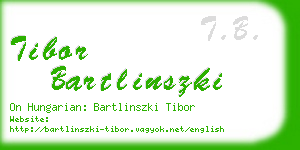 tibor bartlinszki business card